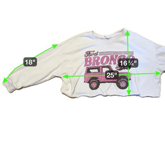 Ford Bronco Girl Cropped Sweatshirt by Grayson Threads Vintage Style L - Picture 8 of 8